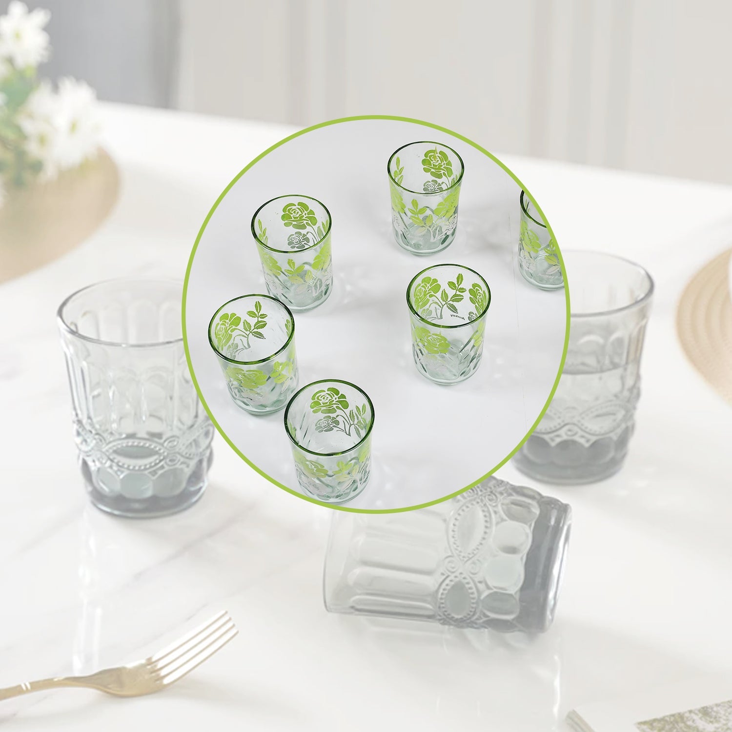 7133 Round 6 Glass With 6 Bowl Set, All Purpose Serving Set For Home & Kitchen Use DeoDap 7133 Round 6 Glass With 6 Bowl Set, All Purpose Serving Set For Home & Kitchen Use DeoDap